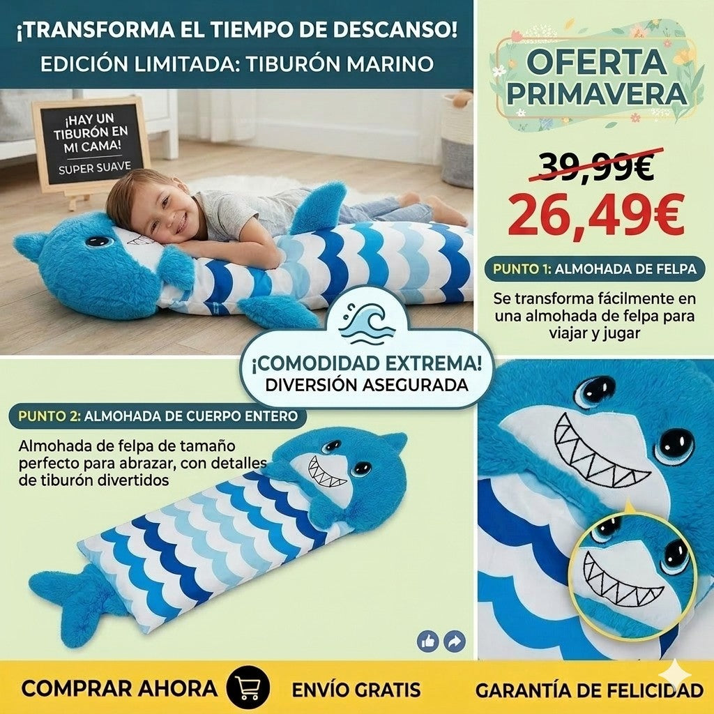 Almohada Peluche Tiburón