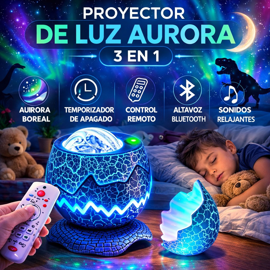 Proyector huevo dinosaurio